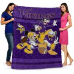 minnesota vikings three musketeers purple blanket best selling