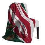minnesota wild brushstrokes red white blanket best selling