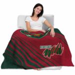 minnesota wild diagonal stripes red blanket best selling