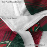 minnesota wild diagonal stripes red blanket best selling