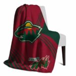 minnesota wild diagonal stripes red blanket best selling