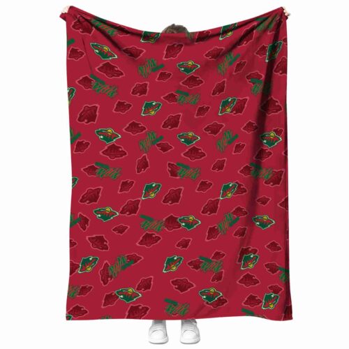 minnesota wild diehard fans red blanket best selling