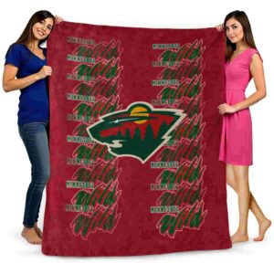 minnesota wild fan pride red blanket fashion forward