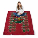 minnesota wild fan pride red blanket best selling