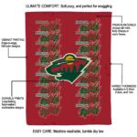 minnesota wild fan pride red blanket best selling