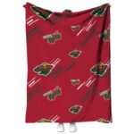 minnesota wild fan spirit red blanket best selling
