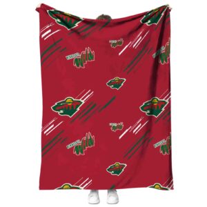 minnesota wild fan spirit red blanket best selling