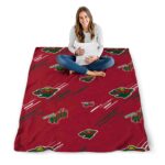 minnesota wild fan spirit red blanket high quality