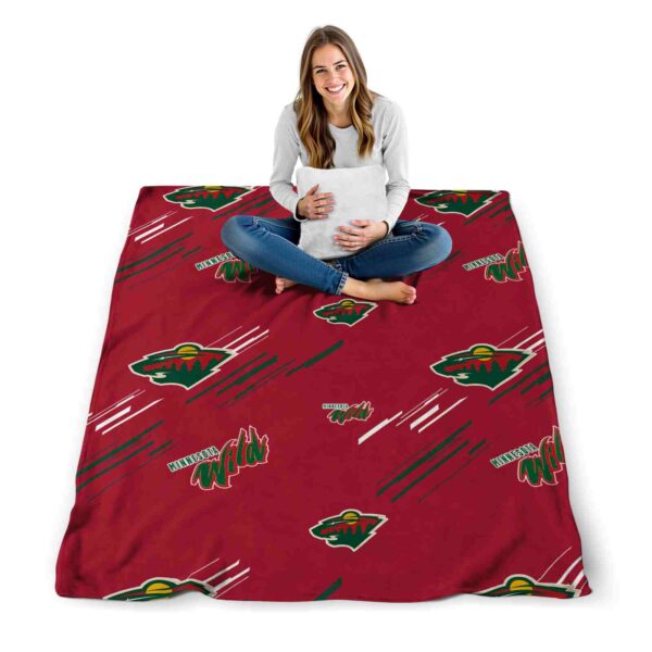 minnesota wild fan spirit red blanket high quality