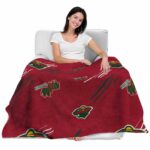 minnesota wild fan spirit red blanket latest model