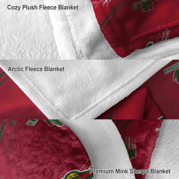 minnesota wild fan spirit red blanket premium grade