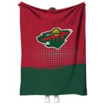 minnesota wild gradient dots red blanket best selling