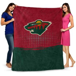 minnesota wild gradient dots red blanket fashion forward