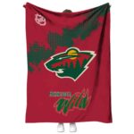 minnesota wild grunge texture red blanket best selling