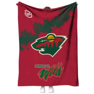 minnesota wild grunge texture red blanket best selling