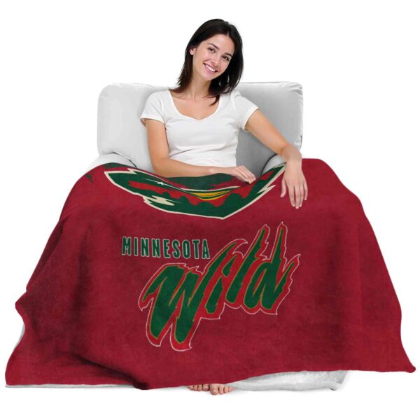 minnesota wild grunge texture red blanket latest model