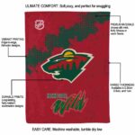 minnesota wild grunge texture red blanket new arrival