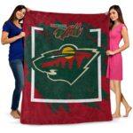 minnesota wild splatter effect red blanket fashion forward