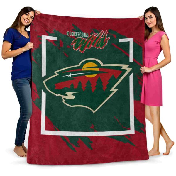 minnesota wild splatter effect red blanket fashion forward