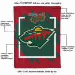 minnesota wild splatter effect red blanket new arrival