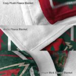 minnesota wild splatter effect red blanket premium grade