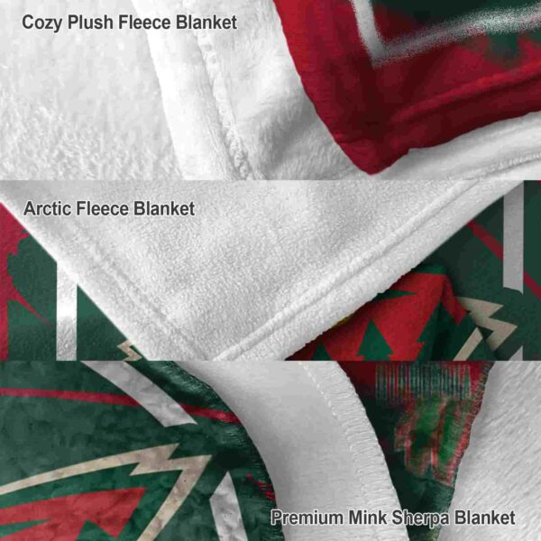 minnesota wild splatter effect red blanket premium grade