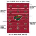 minnesota wild striped pattern red blanket new arrival