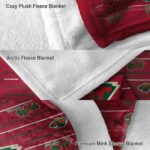 minnesota wild striped pattern red blanket premium grade