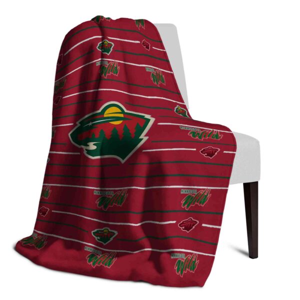 minnesota wild striped pattern red blanket top rated