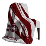 mississippi state bulldogs brushstrokes maroon white blanket top rated