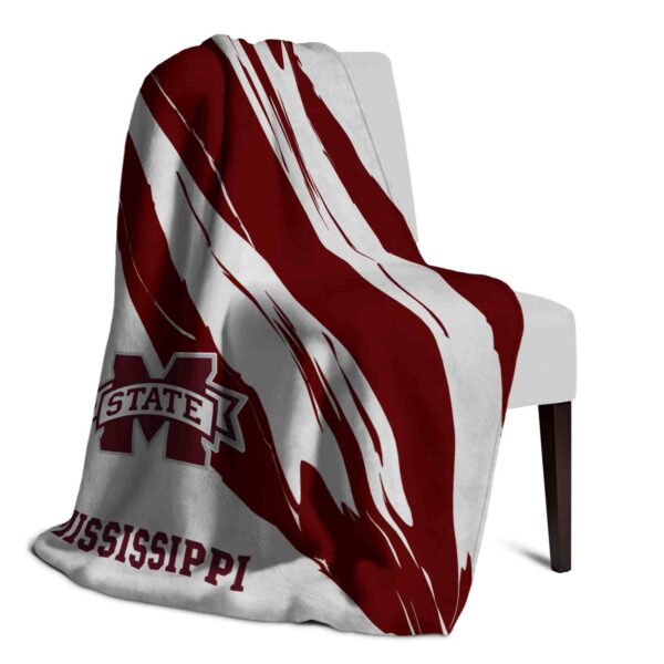 mississippi state bulldogs brushstrokes maroon white blanket top rated