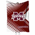 mississippi state bulldogs diagonal stripes maroon blanket best selling