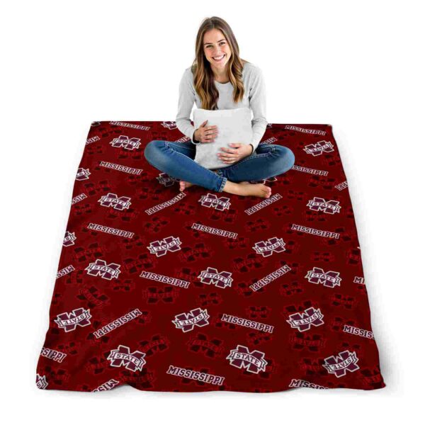 mississippi state bulldogs diehard fans maroon blanket high quality