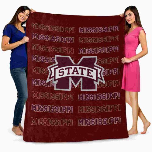 mississippi state bulldogs fan pride maroon blanket fashion forward