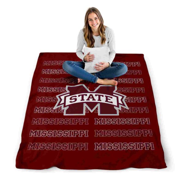mississippi state bulldogs fan pride maroon blanket high quality