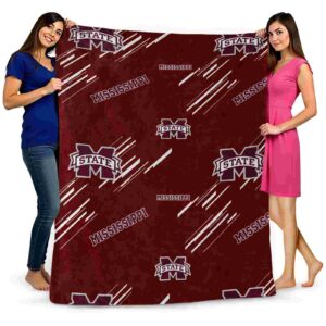 mississippi state bulldogs fan spirit maroon blanket fashion forward