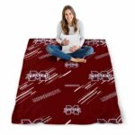 mississippi state bulldogs fan spirit maroon blanket best selling