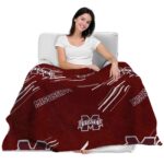 mississippi state bulldogs fan spirit maroon blanket best selling