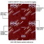 mississippi state bulldogs fan spirit maroon blanket best selling