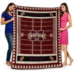 mississippi state bulldogs football field maroon blanket fashion forward