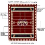 mississippi state bulldogs football field maroon blanket new arrival