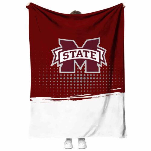 mississippi state bulldogs gradient dots maroon blanket best selling