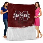 mississippi state bulldogs gradient dots maroon blanket best selling