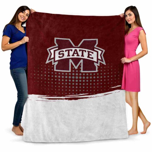 mississippi state bulldogs gradient dots maroon blanket fashion forward