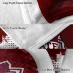 mississippi state bulldogs grunge texture maroon blanket premium grade