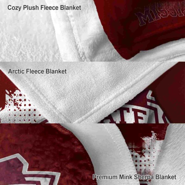 mississippi state bulldogs grunge texture maroon blanket premium grade
