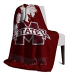 mississippi state bulldogs grunge texture maroon blanket top rated