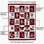 mississippi state bulldogs mickey minnie maroon white blanket new arrival