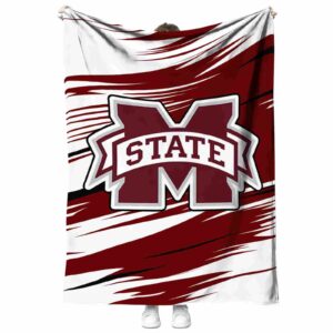 mississippi state bulldogs paint streaks maroon white blanket best selling