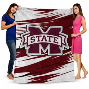 mississippi state bulldogs paint streaks maroon white blanket fashion forward